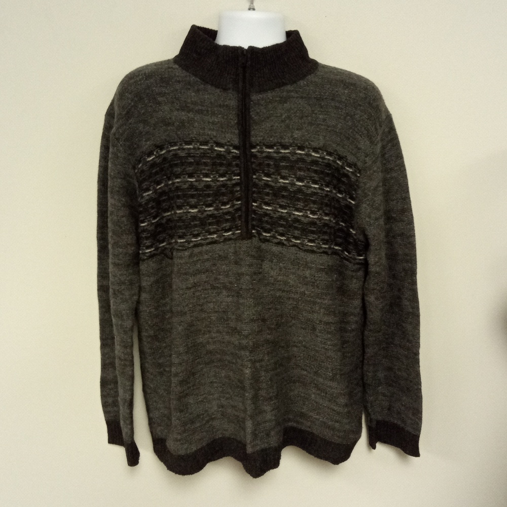 DKNY Men's Grey Half Zip Sweater size Extra Large